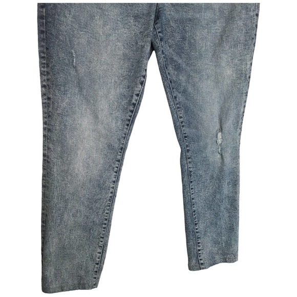 American Eagle Mens Size 38 Flex Slim Taper Distressed Stone Wash Denim Blue - Picture 5 of 14